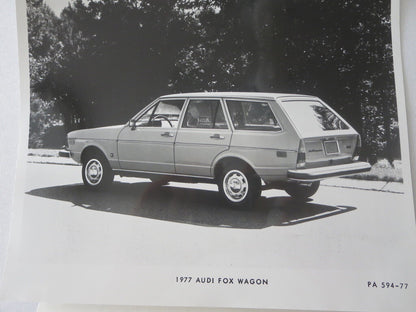 1977 Audi Fox Station Wagon Factory Press Photo Photograph FRENCH Caption 