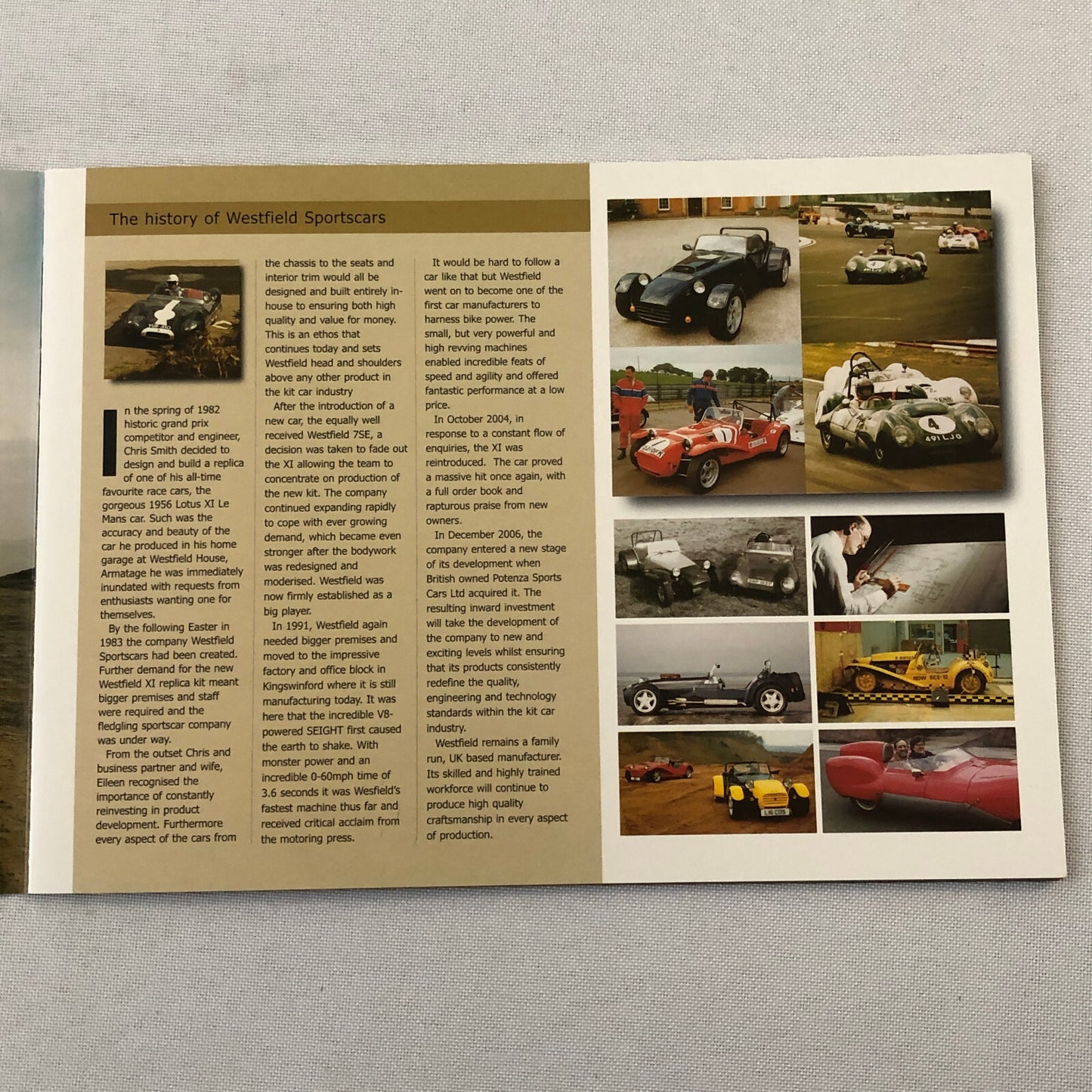 Westfield Sports Car Sales Brochure Catalog Kit Car XI 1600 2000 2000S Megabusa