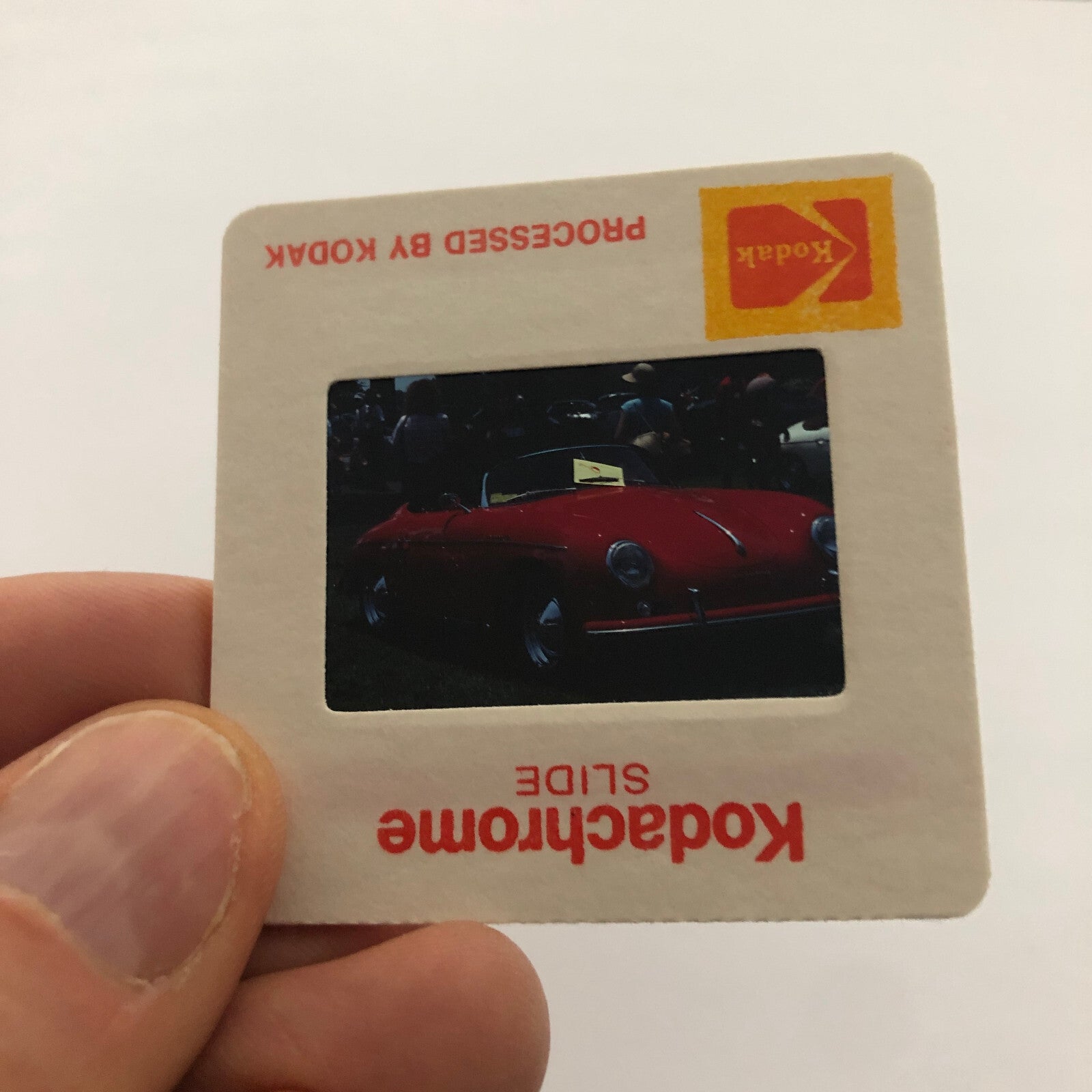 Porsche 356 Cabriolet Convertible Car Show 35mm Photo Slide Vintage 1981