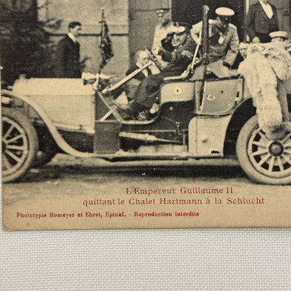 Emperor Guillaume II Kaiser WIlhelm II Car Automobile Postcard Post Card