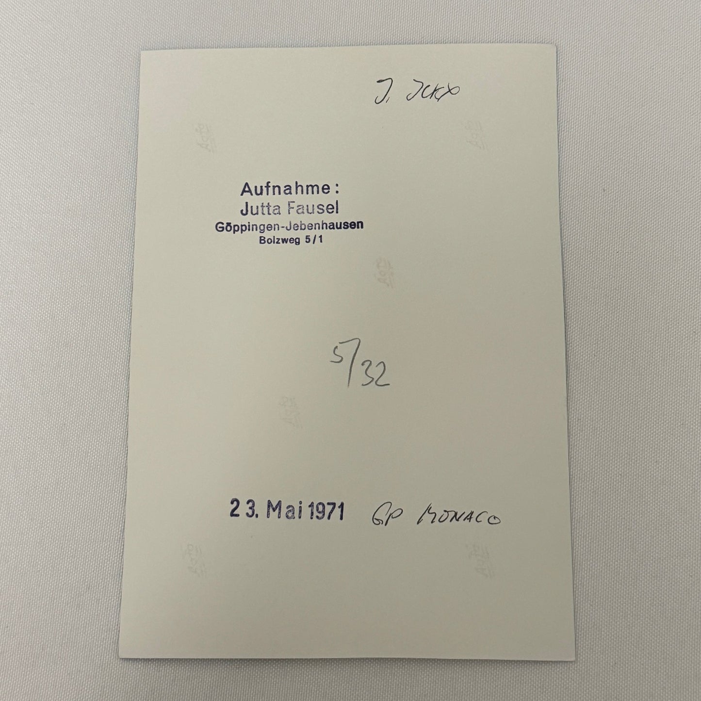 Vintage Racing Photo 1971 Monaco Grand Prix Race Driver Jacky Ickx Motorsport