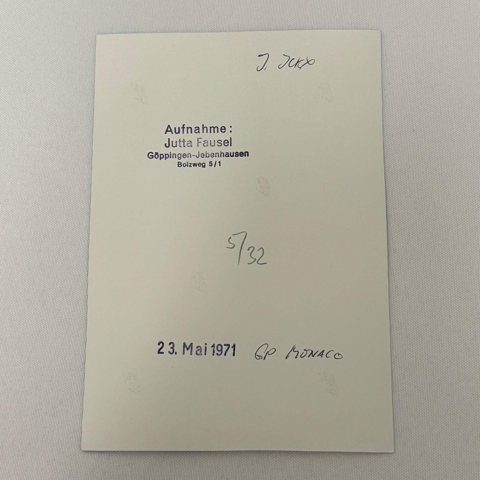 Vintage Racing Photo 1971 Monaco Grand Prix Race Driver Jacky Ickx Motorsport