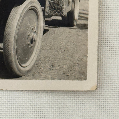 Vintage Photograph Photo Antique Man in Early Truck Automobile Vehicle