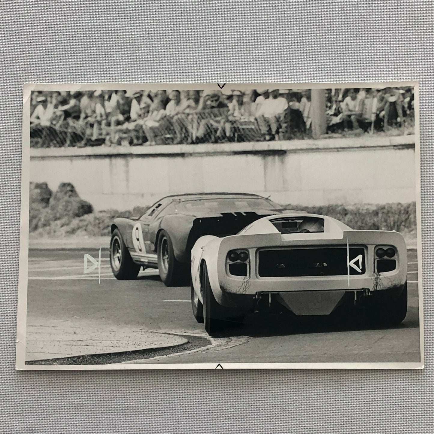 Vintage 1967 Ford GT40 and McLaren ? Racing Photo Photograph Norisring Hawkins 