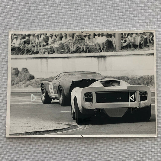 Vintage 1967 Ford GT40 and McLaren ? Racing Photo Photograph Norisring Hawkins 