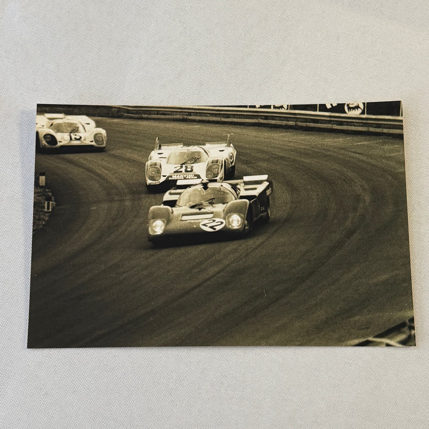 Vintage Car Racing Photo Photograph Lot 9x Porsche Alfa Romeo MODERN PRINTS