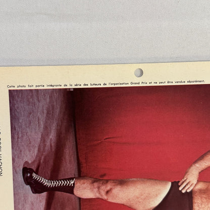 Vintage Wrestling Print Insert Maurice Mad Dog Vachon 1973