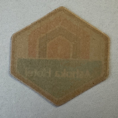 Vintage Hotel Travel Luggage Label New Delhi India Indian Ashoka Hotel