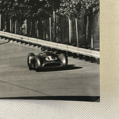 Vintage Photo Postcard Post Card Mercedes Benz Cars at Monza Juan Manuel Fangio 