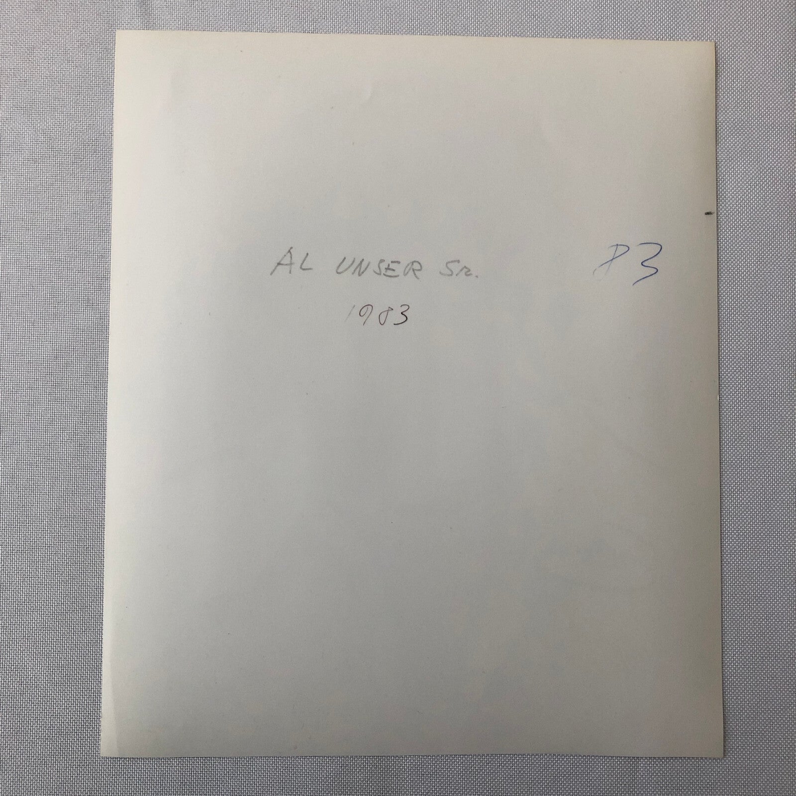 Vintage Indy Indianapolis Racing Photo Photograph Al Unser Driver 1983