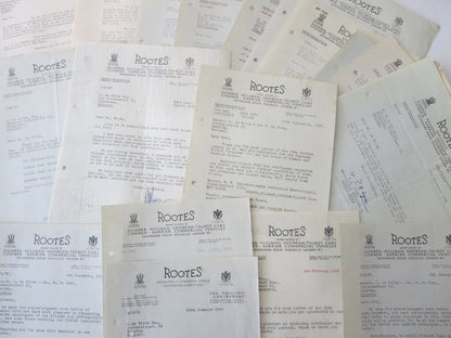 1939 - 1956 Rootes Letter Letterhead Document Lot of 21 Sunbeam Talbot Hillman +