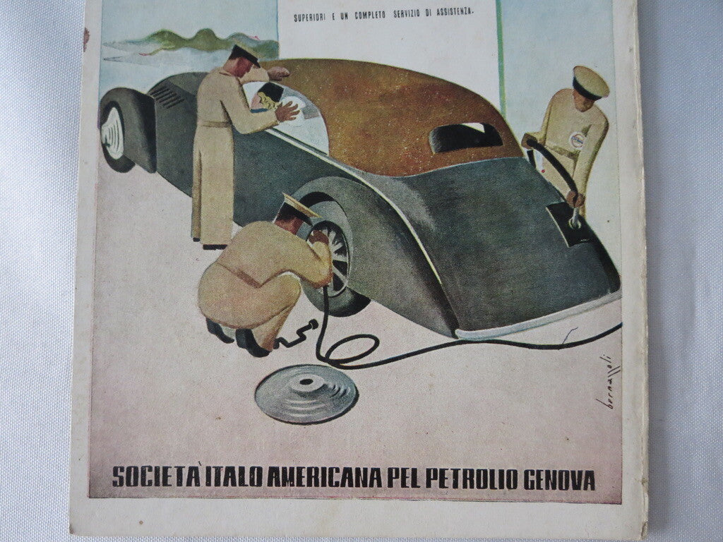 Poster Italian Gas and Oil Petroleum Societa Italo Pel Petrolio Small Size