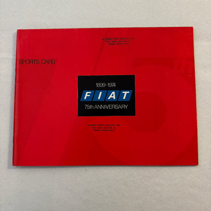 1974 Fiat Sports Car Sales Brochure Catalog 124 Sport Spider X1/9 X19 Sport L