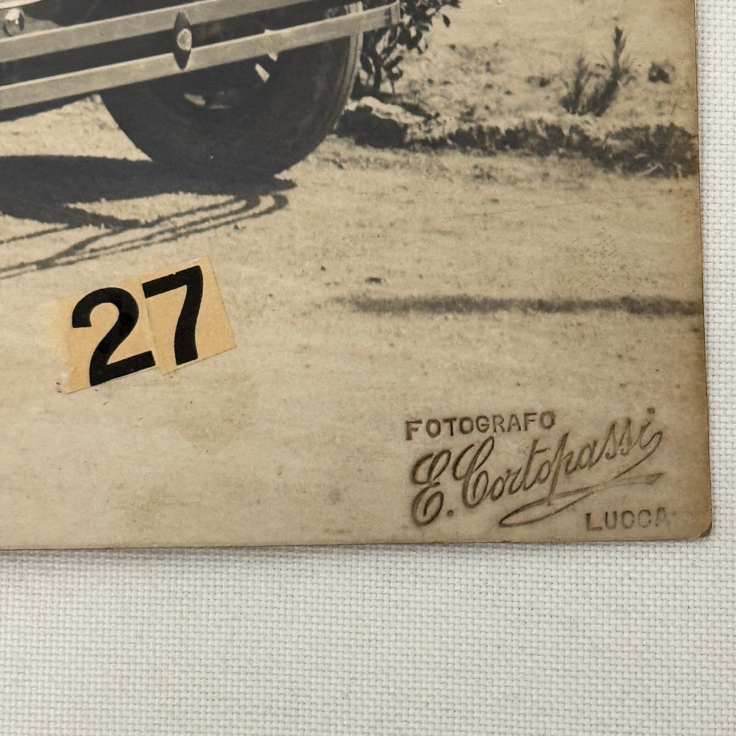 Antique Chrysler Car Automobile Photo Photograph Italian Photographer Stamp