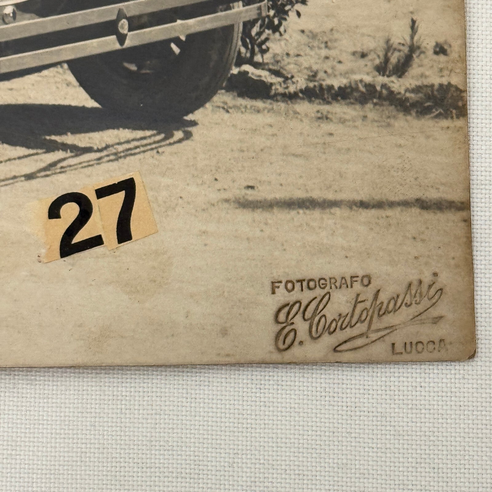 Antique Chrysler Car Automobile Photo Photograph Italian Photographer Stamp