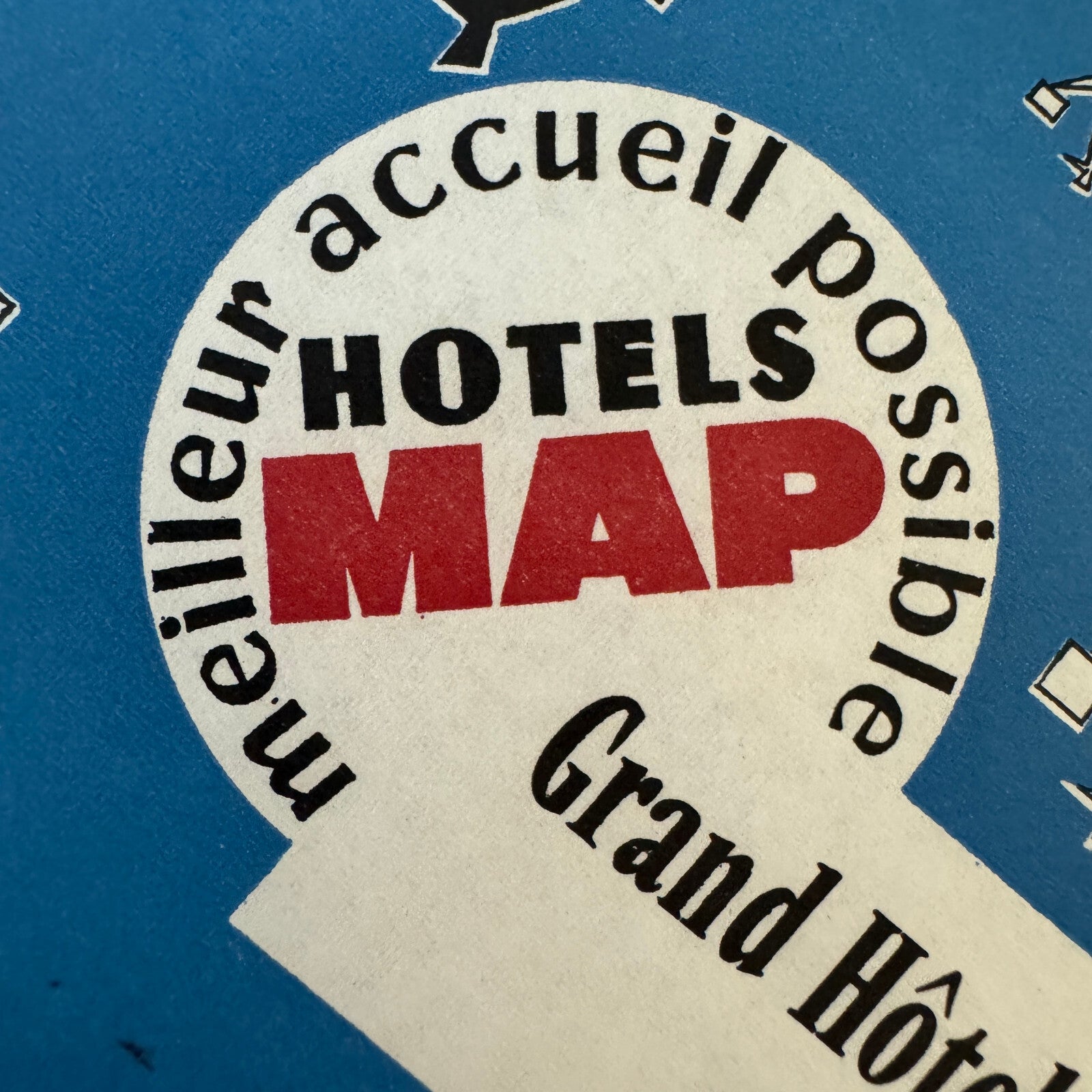 Vintage Hotel Travel Luggage Label Toulouse France French Grand Hotel Tivollier