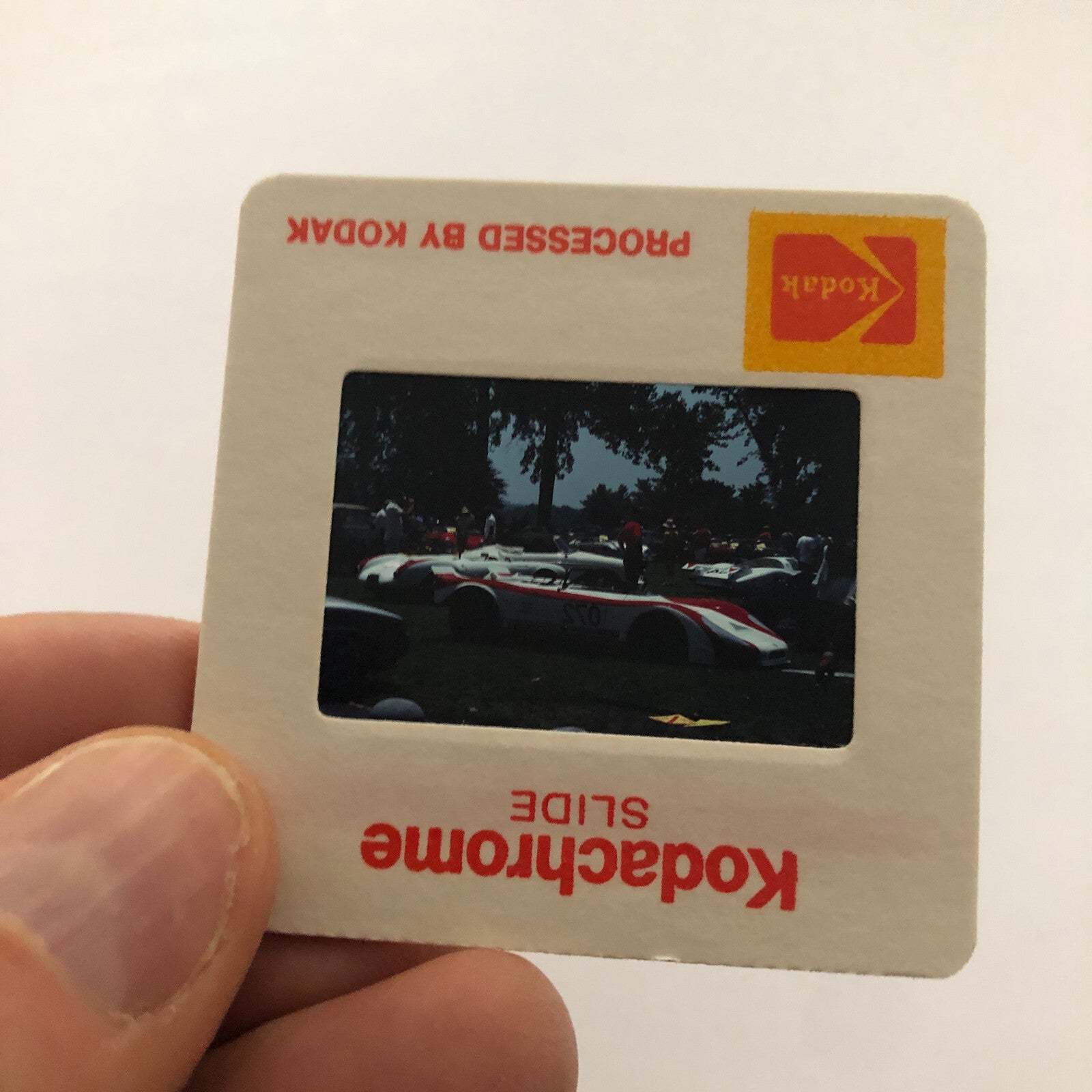 Porsche Car Show 35mm Photo Slide Vintage Racing Car