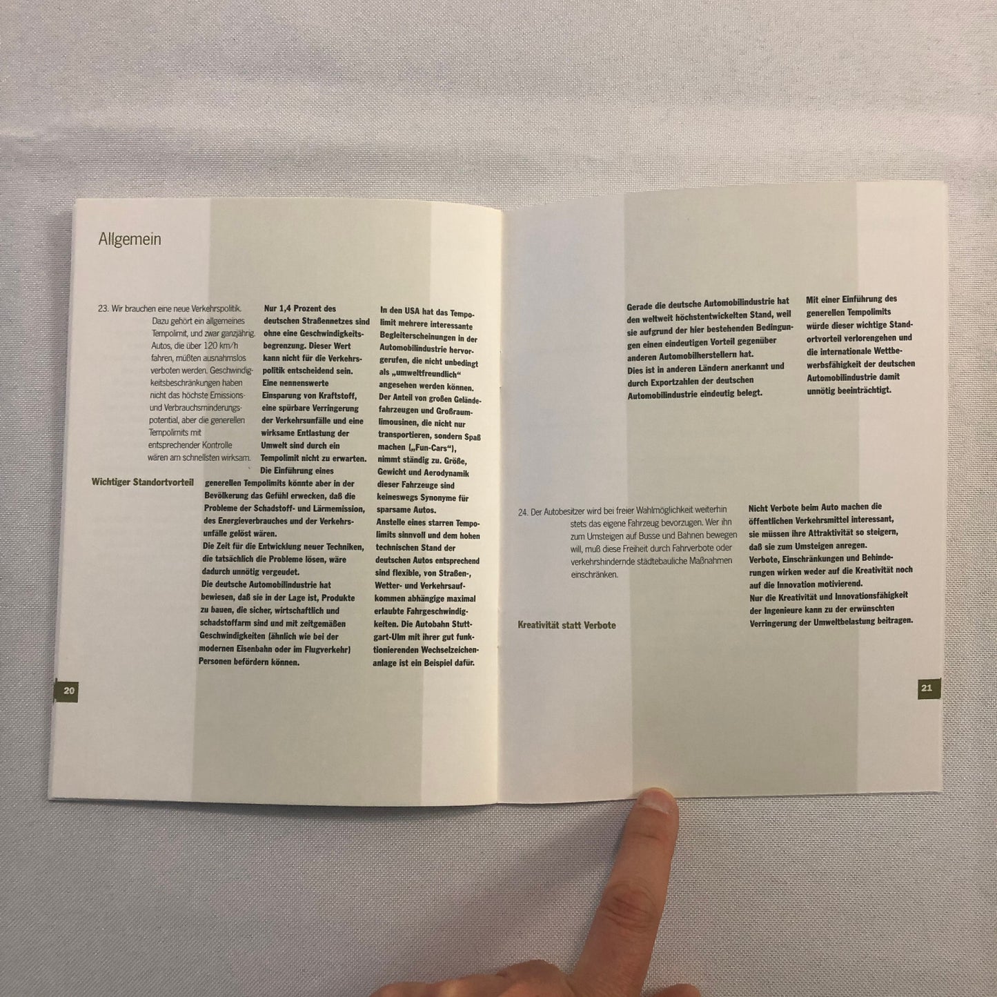 1996 Porsche Car Environmental Impact Sales Brochure Catalog GERMAN