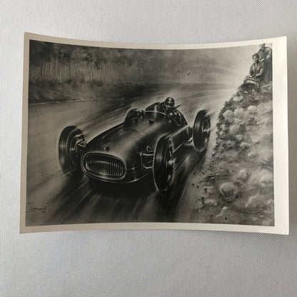 Vintage Racing Car Painting Photograph Photo Print 