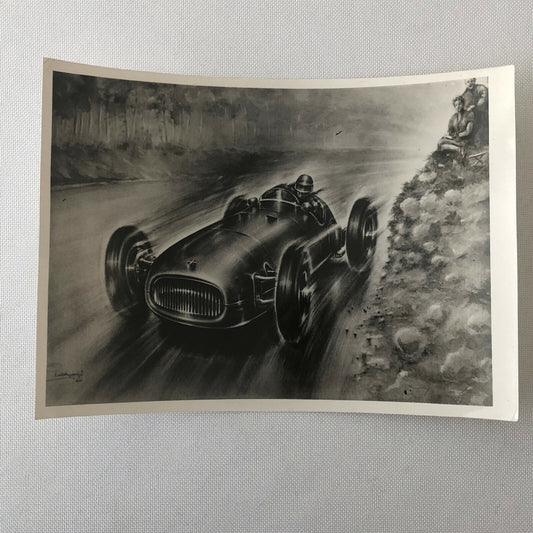 Vintage Racing Car Painting Photograph Photo Print 