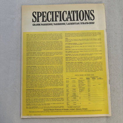 1966 Pontiac Sales Brochure Catalog Grand Parisienne Laurentian Strato Chief