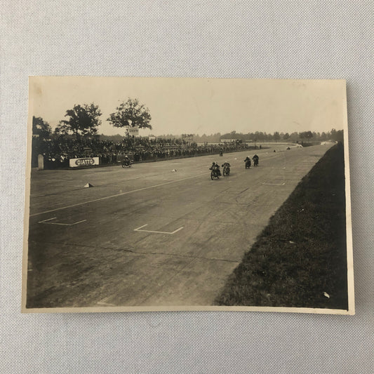 Tazio Nuvolari 1924 Vintage Motorcycle Racing Photo Photograph Monza Bike Race