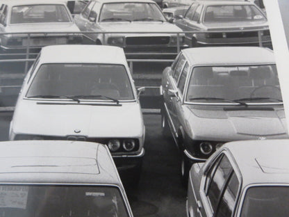 Vintage 1970s Photo Photograph Image - BMW & Mercedes Cars at Dealership ? 