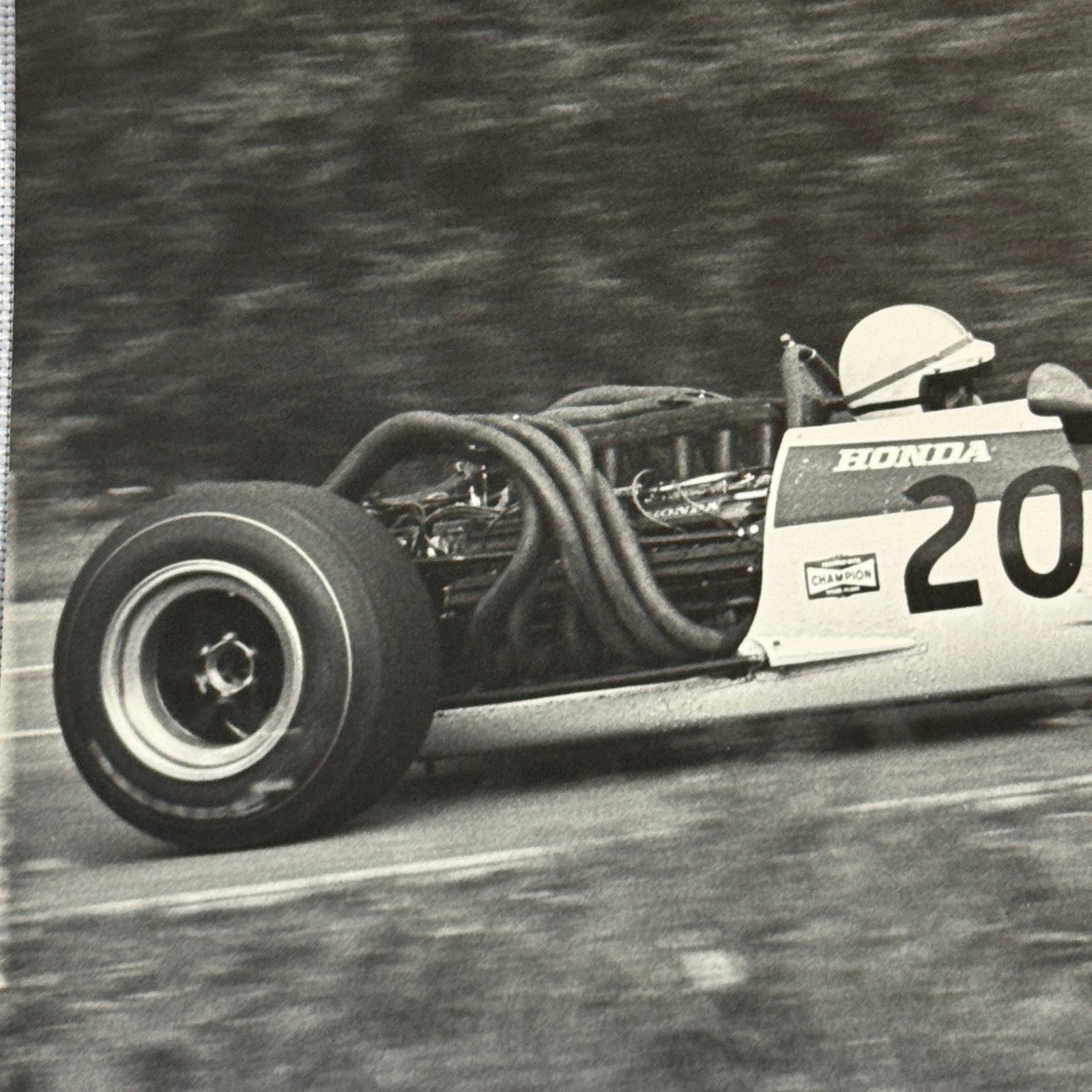 Vintage Racing Photo Photograph John Surtees Honda Car 1968 Belgian Grand Prix