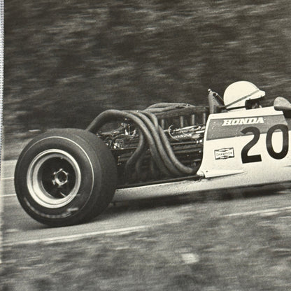 Vintage Racing Photo Photograph John Surtees Honda Car 1968 Belgian Grand Prix