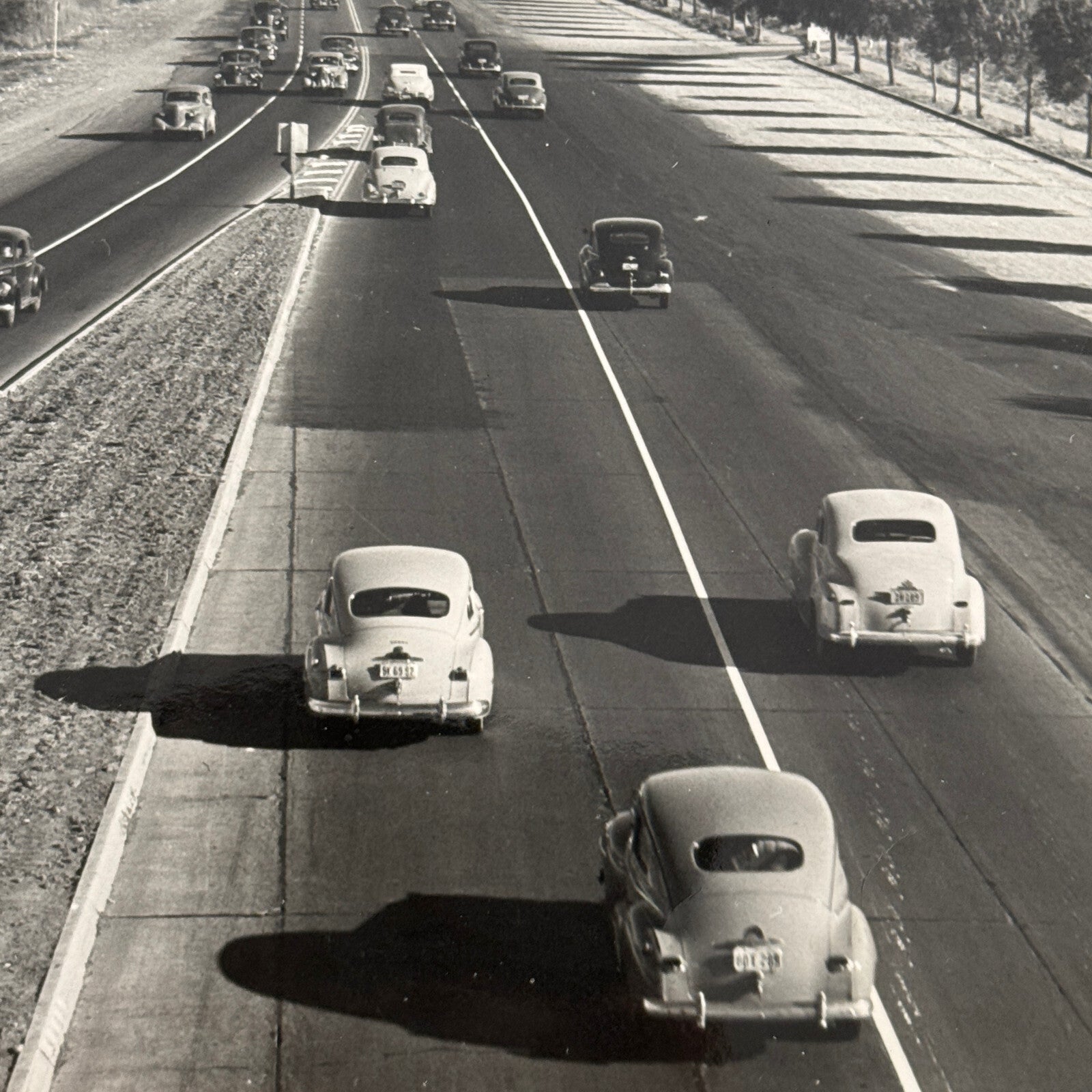 Vintage Cars on California Highway Photo Photograph Print Associated Press