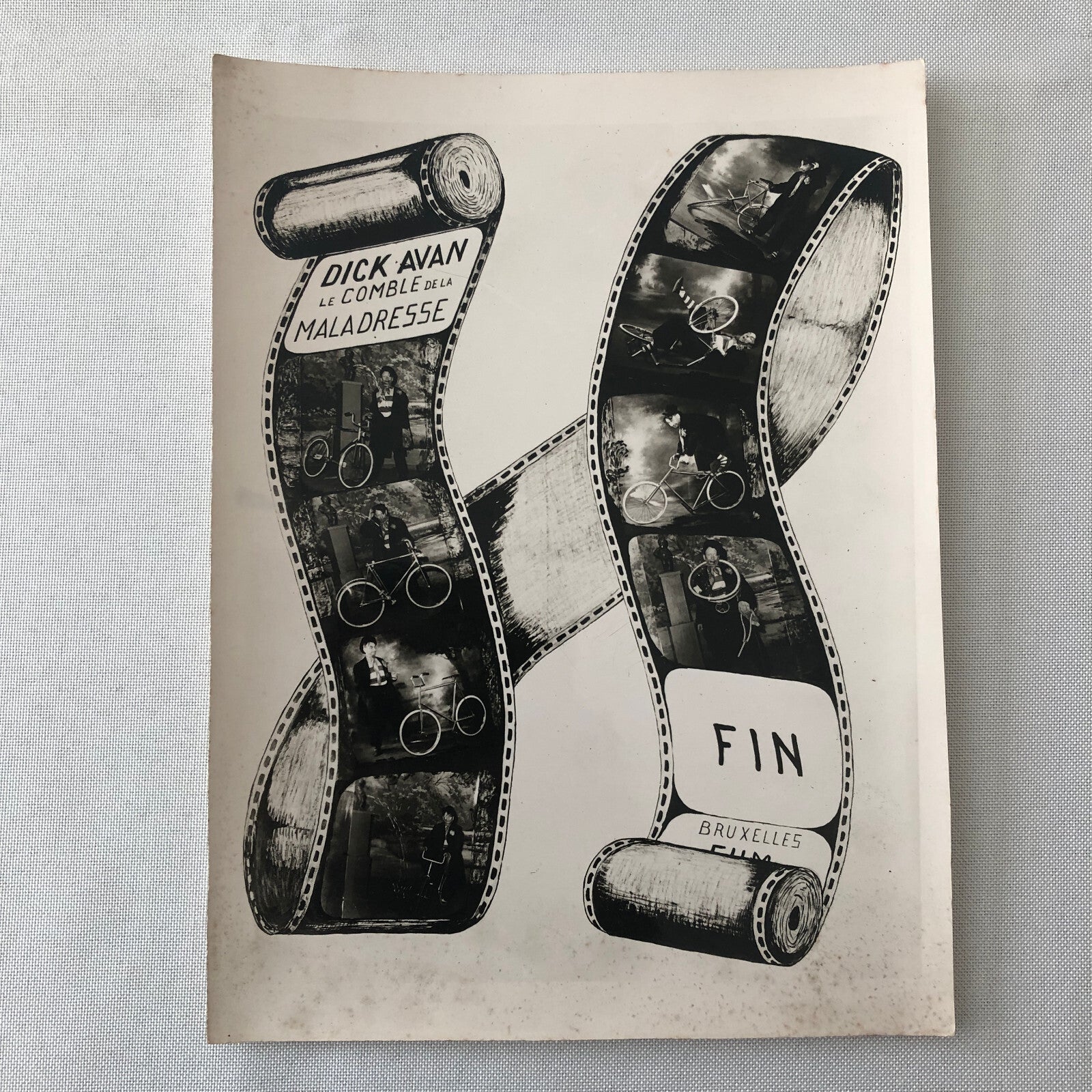 Circus Clown Bicycle Act Photo Photograph Vintage Dick Avan