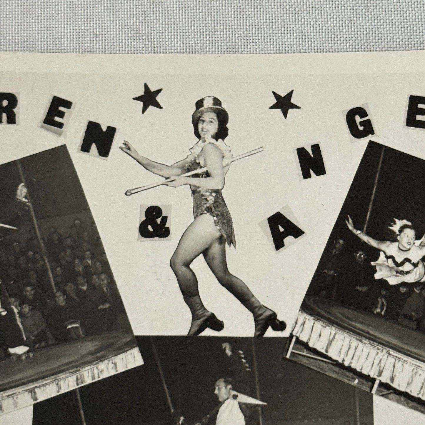 Vintage Rollerskating Roller Skate Act Photo Photograph Lauren and Angelo