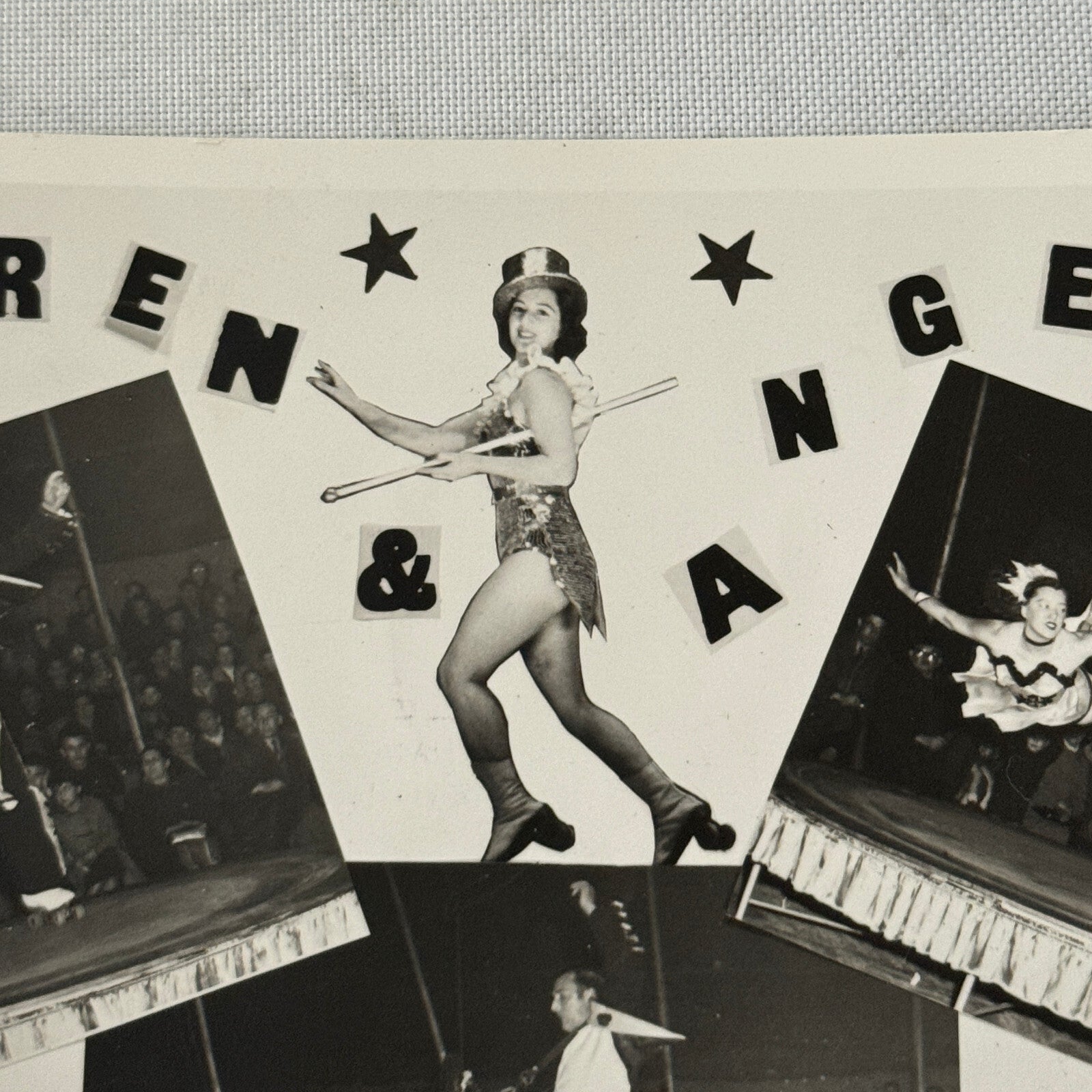 Vintage Rollerskating Roller Skate Act Photo Photograph Lauren and Angelo