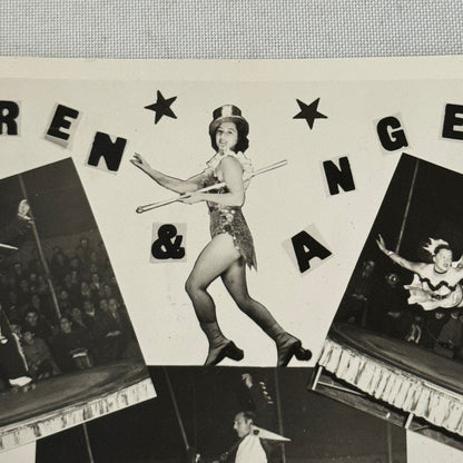 Vintage Rollerskating Roller Skate Act Photo Photograph Lauren and Angelo