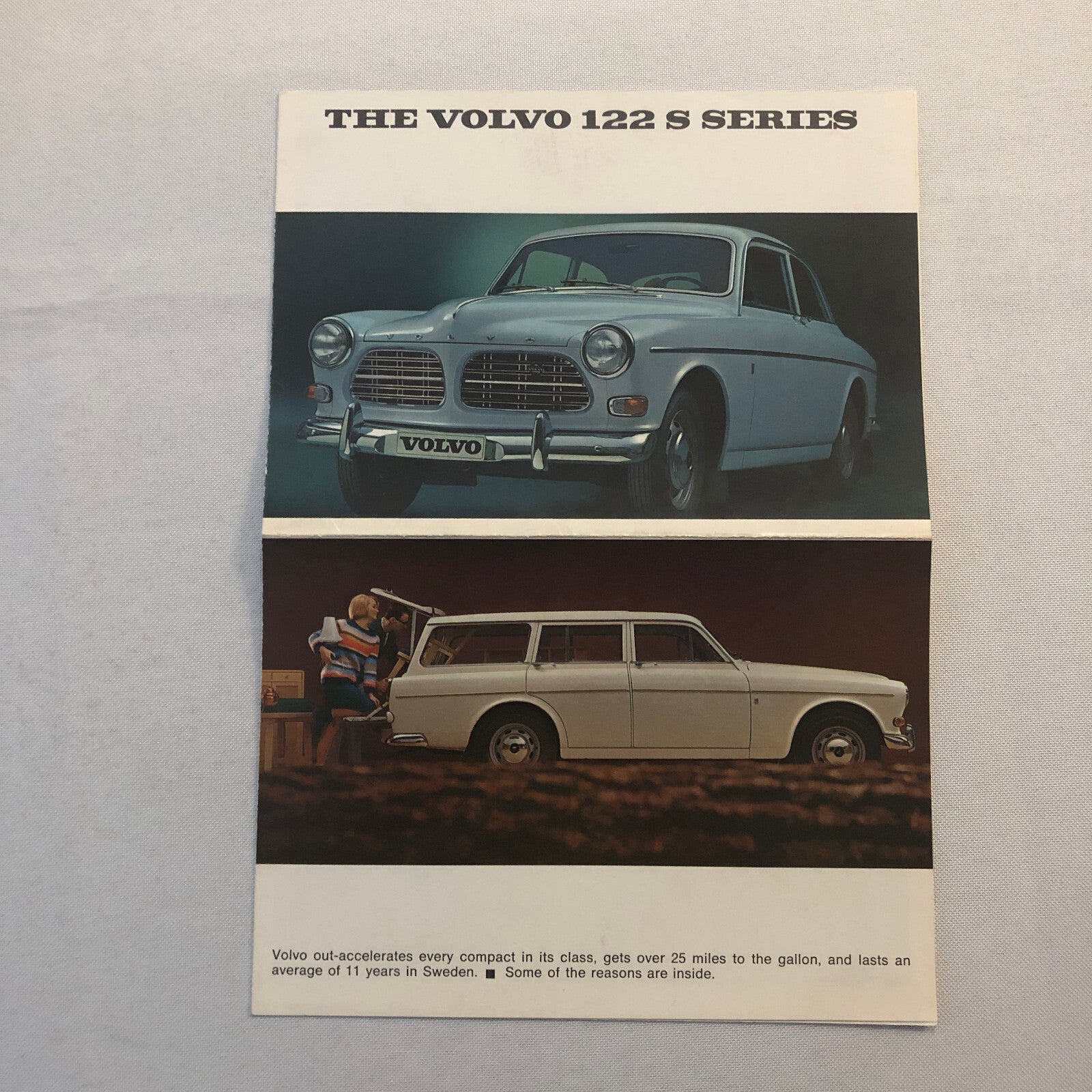 Vintage Volvo 122 S Series Sales Brochure Catalog 122 S Sedan Station Wagon 122S
