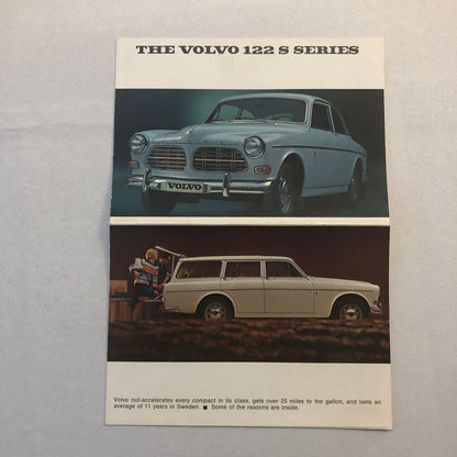 Vintage Volvo 122 S Series Sales Brochure Catalog 122 S Sedan Station Wagon 122S