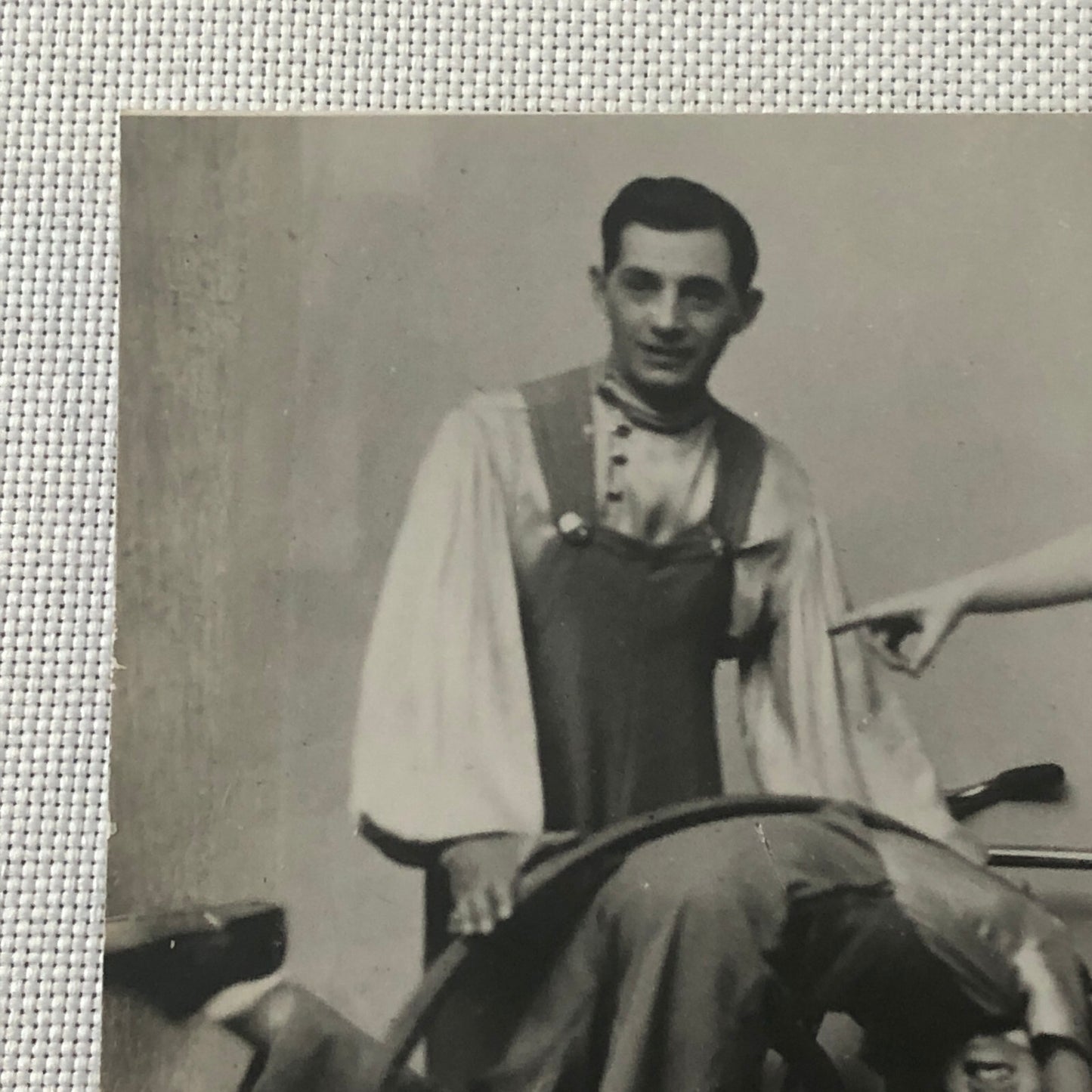 Circus Performer Photo Postcard Real Photo Postcard RPPC Bicycles Hoop