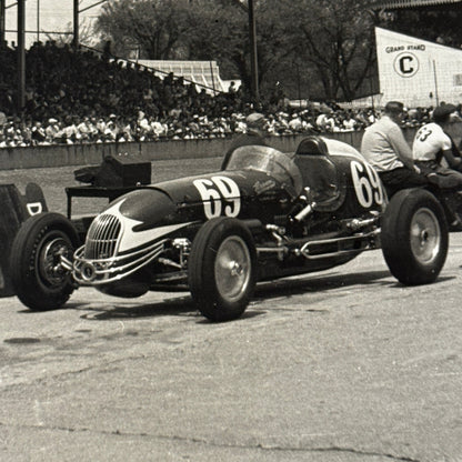 Vintage Racing Photo Photograph Unidentified Car MODERN PRINT