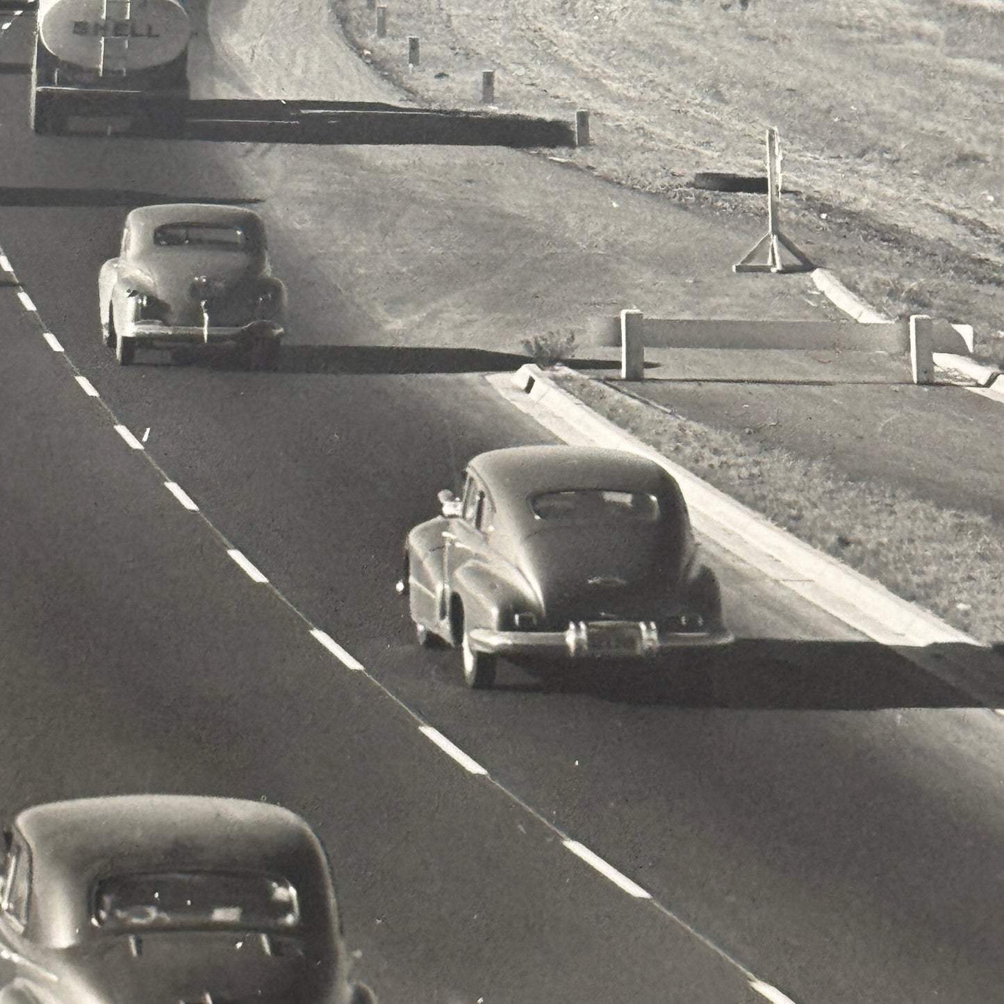 Vintage Cars on California Highway Photo Photograph Print Associated Press
