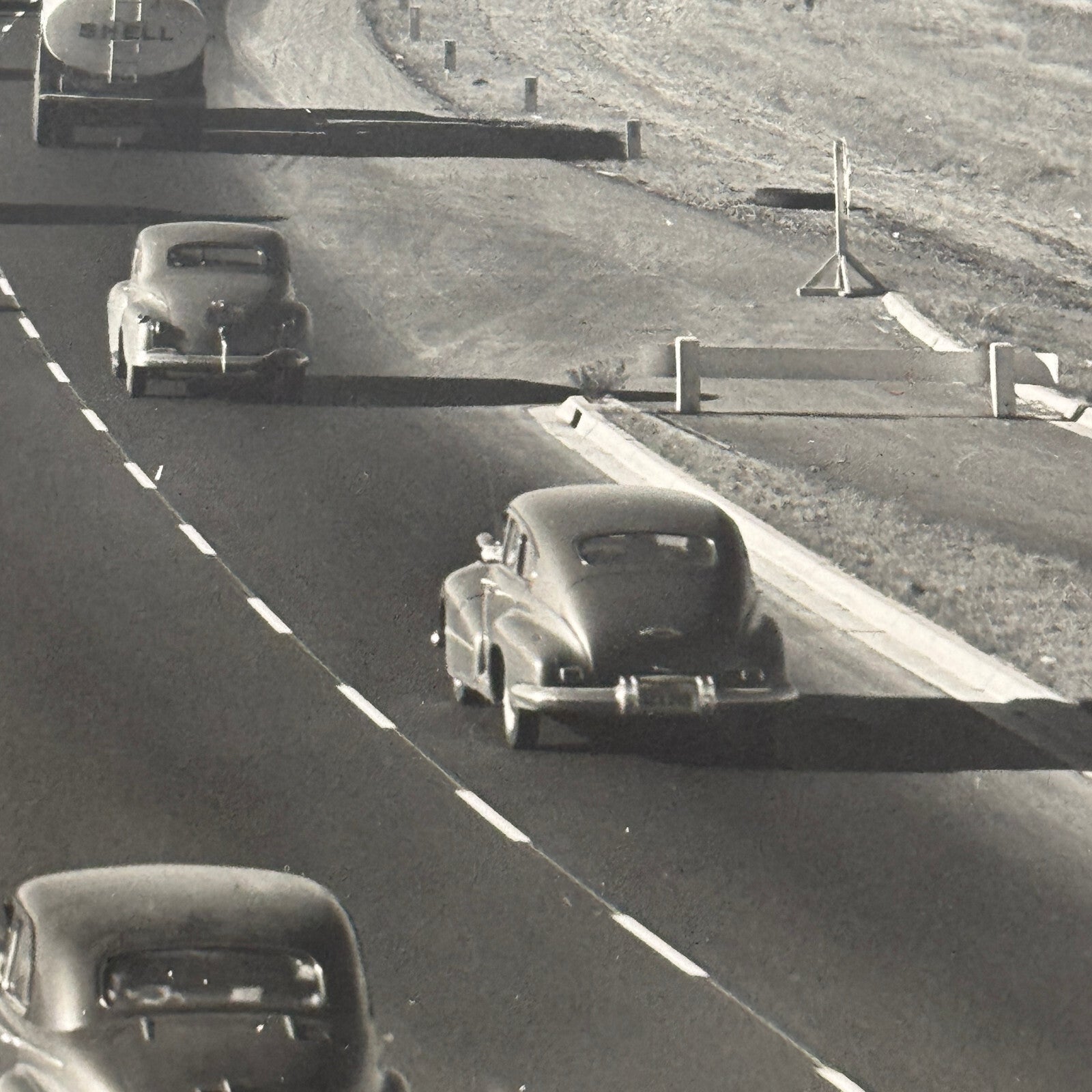 Vintage Cars on California Highway Photo Photograph Print Associated Press