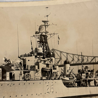 Royal Canadian Navy Military Ship Photo Photograph Vintage Destroyer Haida