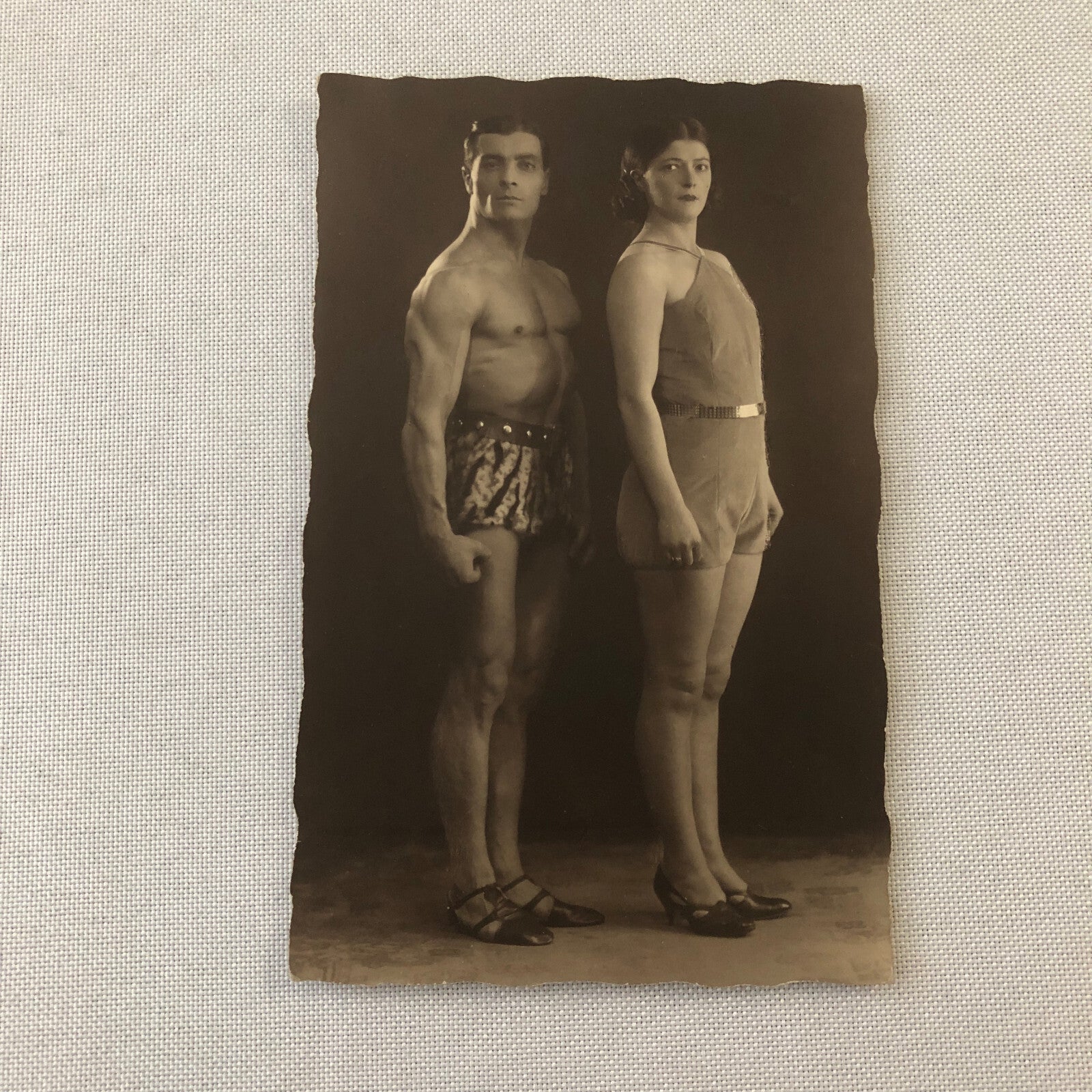 Circus Gymnast Gymnastic Performer Real Photo Postcard RPPC