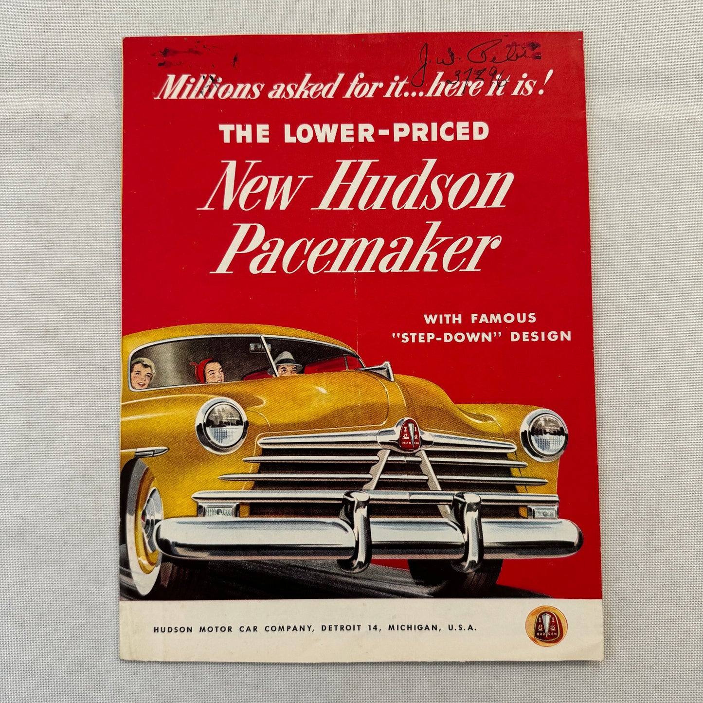 Hudson Pacemaker Car Sales Brochure Catalog Advertising Convertible Coupe Sedan