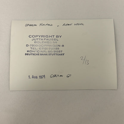 Vintage Racing Photo 1971 German Grand Prix Emerson Fittipaldi Reine Wisell