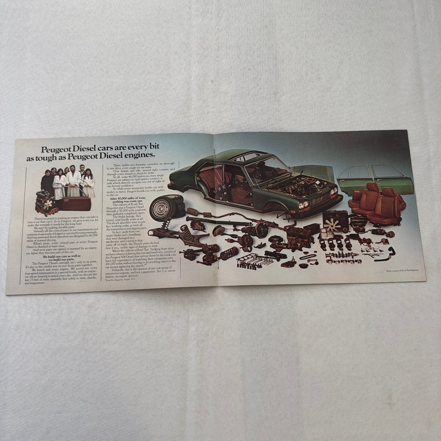 Vintage Peugeot Diesel Car Sales Brochure Catalog Station Wagon Sedan