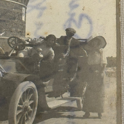 Vintage Photograph Photo Antique People in Early Automobile Car