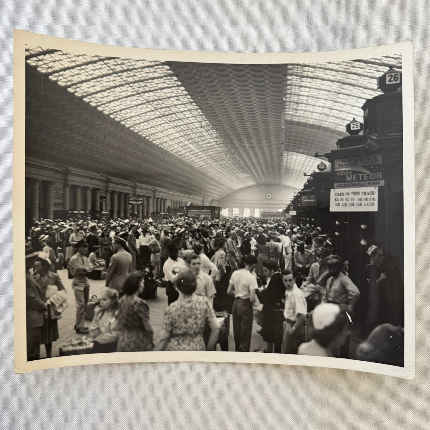 Vintage Railroad Station Photo Photograph Lot Washington DC Crowd People 5x