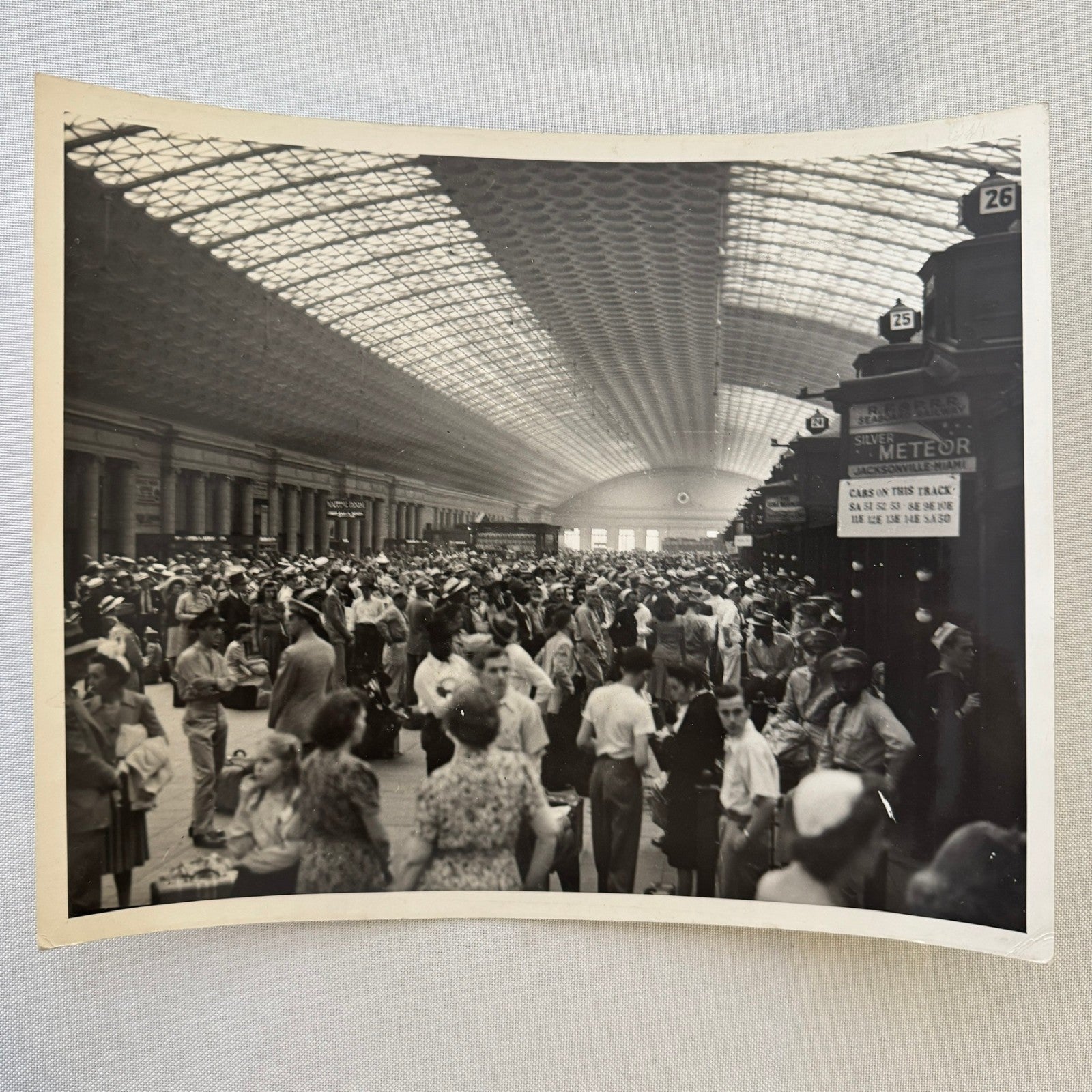 Vintage Railroad Station Photo Photograph Lot Washington DC Crowd People 5x