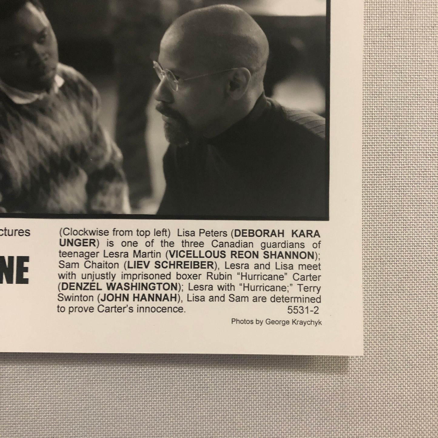 The Hurricane Rubin Carter Boxer Boxing Movie Film Photo Photograph Lot 5x 1999