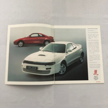 1990 Toyota Sports Car Sales Brochure Catalog Celica Supra MR2 Corolla UK Market